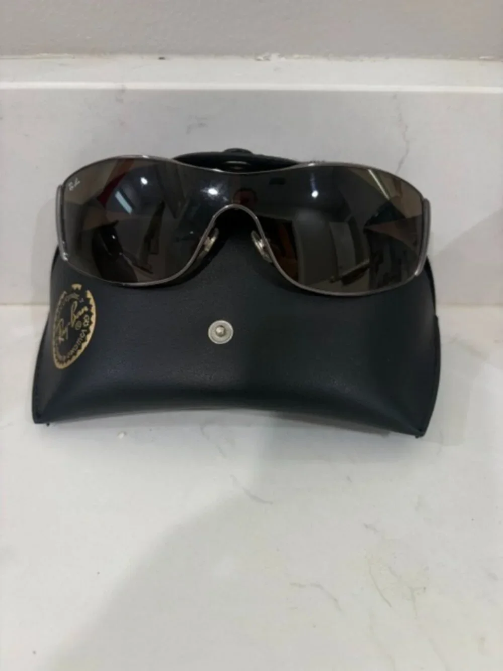 Ray-Ban RB3321 041/13 3N Brown Gradient Shield Sunglasses Made in Italy w/ Case